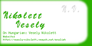nikolett vesely business card